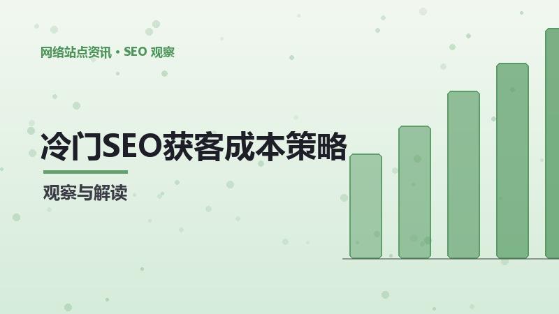 冷门SEO获客成本策略：长期有效的方法